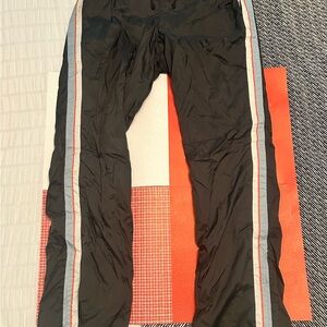 Black Track Pants with Stripes